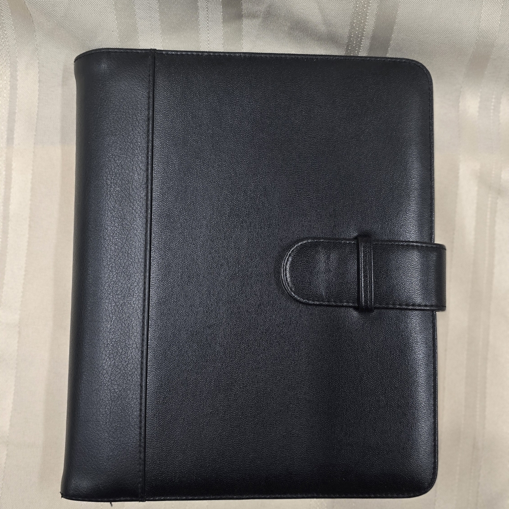 Black Leather Portfolio Organizer